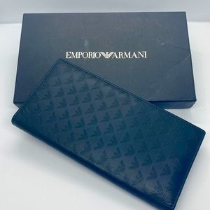 EMPORIO ARMANI-long wallet in black for men